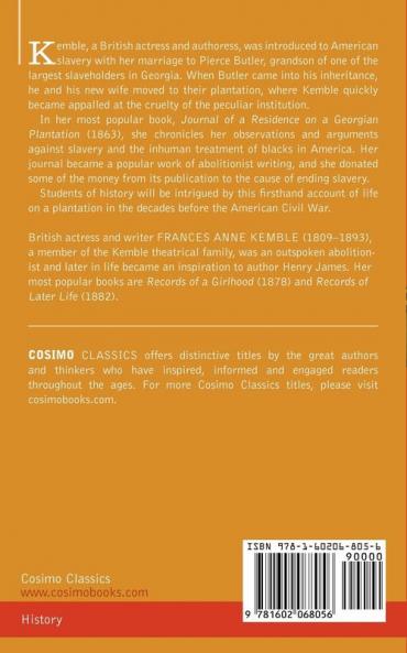 Journal of a Residence on a Georgian Plantation