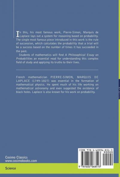 A Philosophical Essay on Probabilities
