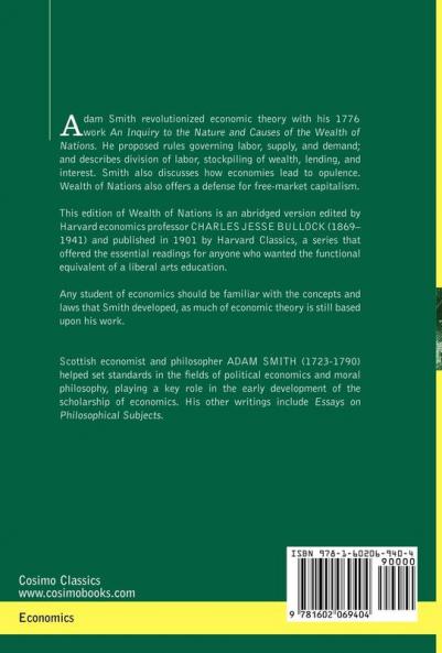 Wealth of Nations (Cosimo Classics. Economics)