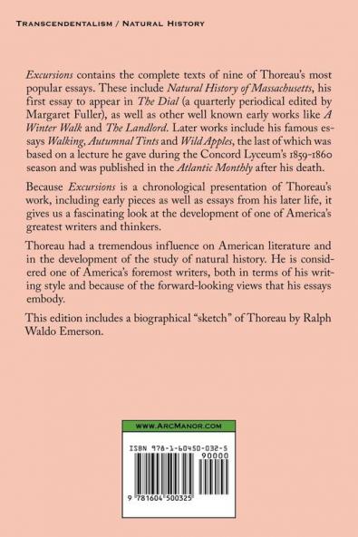 Thoreau's Excursions with a Biographical 'Sketch' by Ralph Waldo Emerson
