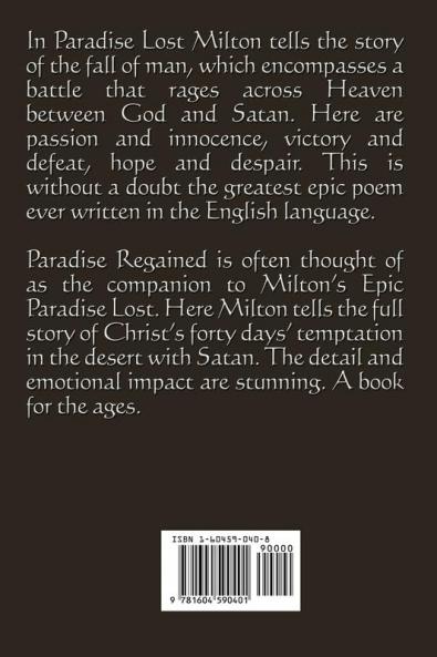 Paradise Lost and Paradise Regained