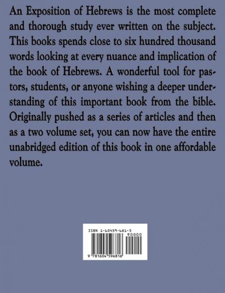 An Exposition of Hebrews