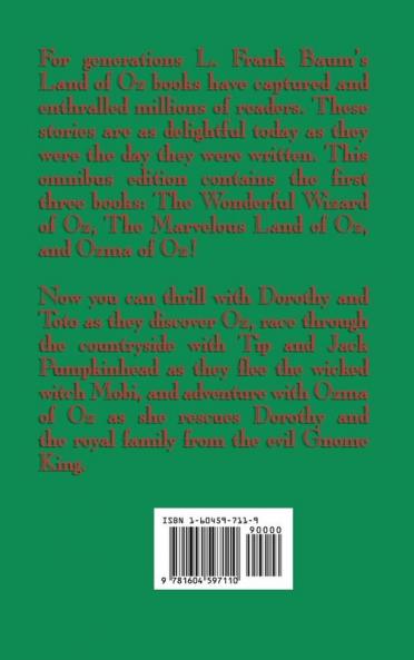Complete Book of Oz Vol I: The Wonderful Wizard of Oz The Marvelous Land of Oz and Ozma of Oz