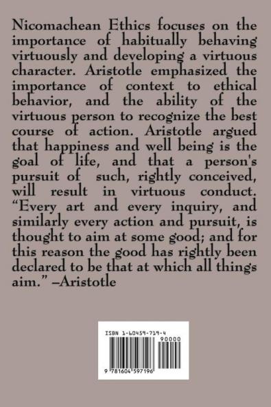 The Nicomachean Ethics