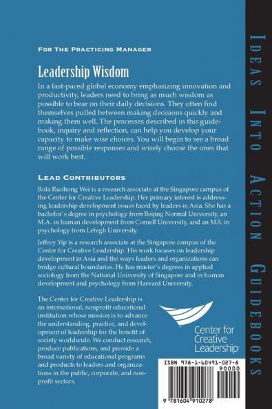 Leadership Wisdom: Discovering the Lessons of Experience (J–B CCL (Center for Creative Leadership))
