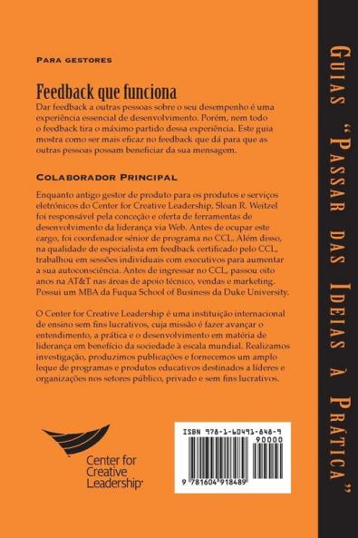 Feedback That Works: How to Build and Deliver Your Message First Edition (Portuguese)