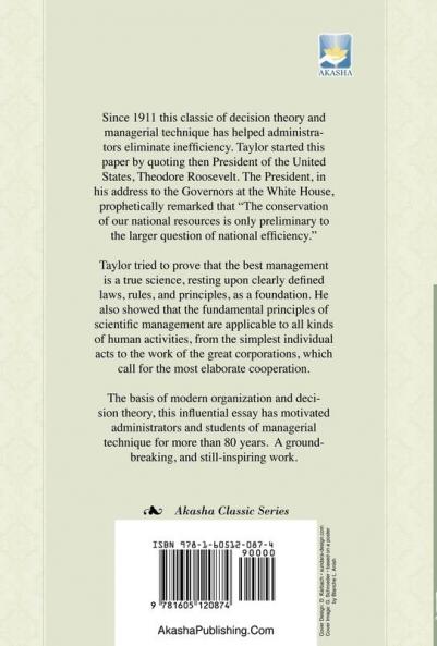 The Principles of Scientific Management
