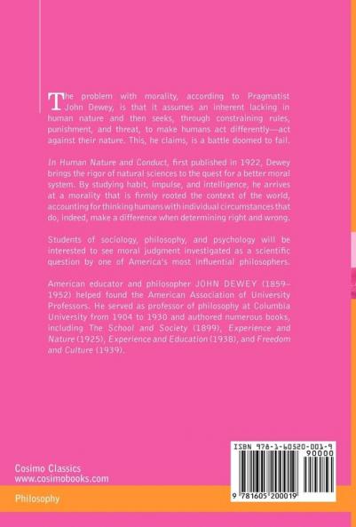 Human Nature and Conduct: An Introduction to Social Psychology (Cosimo Classics Philosophy)