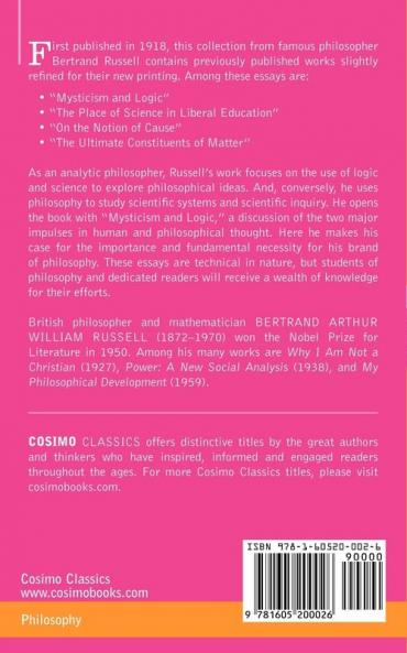 Mysticism and Logic and Other Essays