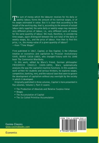 Capital: A Critique of Political Economy - Vol. I-Part II: The Process of Capitalist Production: 1
