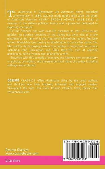 Democracy: An American Novel (Cosimo Classics Literature)