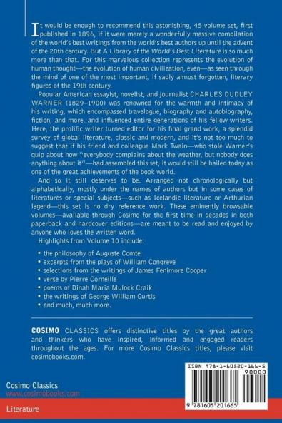 A Library of the World's Best Literature - Ancient and Modern - Vol. X (Forty-Five Volumes); Colman-Dalin: 10