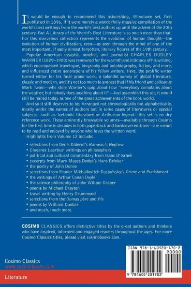 A Library of the World's Best Literature - Ancient and Modern - Vol. XII (Forty-Five Volumes); Diderot-Duruy