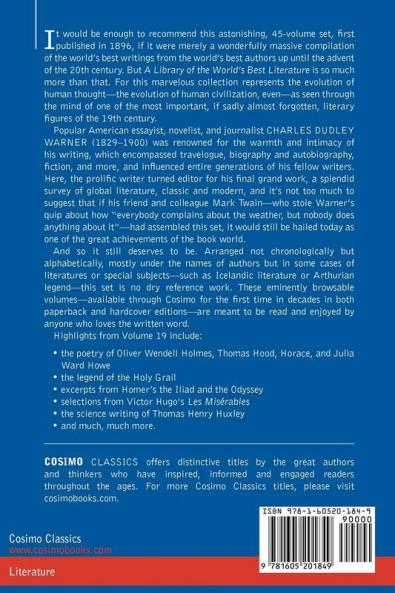 A Library of the World's Best Literature - Ancient and Modern - Vol. XIX (Forty-Five Volumes); Holinshed-Ibn Sina: 19