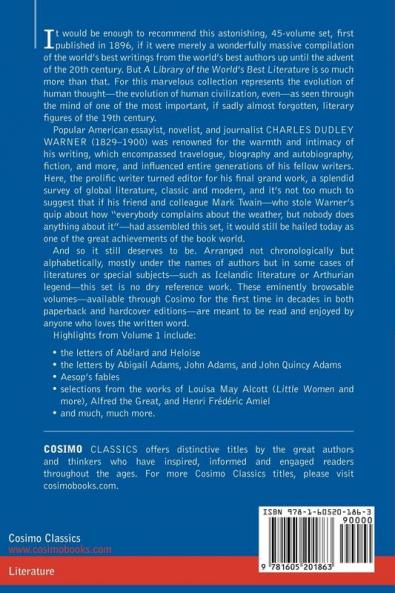 A Library of the World's Best Literature - Ancient and Modern - Vol. I (Forty-Five Volumes); Abelard - Amiel: 1