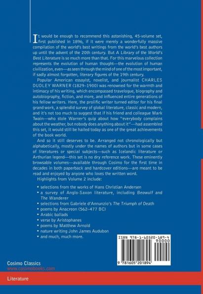A Library of the World's Best Literature - Ancient and Modern - Vol. II (Forty-Five Volumes); Amiel-Auerbach: 2