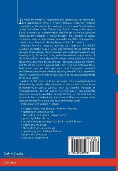 A Library of the World's Best Literature - Ancient and Modern - Vol. VII (Forty-Five Volumes); Bunner - Calverley: 7