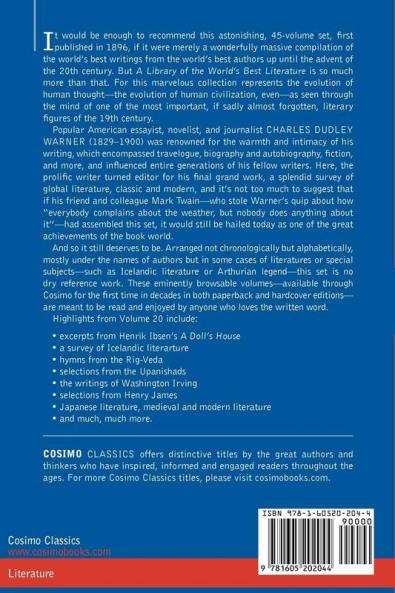 A Library of the World's Best Literature - Ancient and Modern - Vol.XX (Forty-Five Volumes); Ibsen-Jefferies: 20