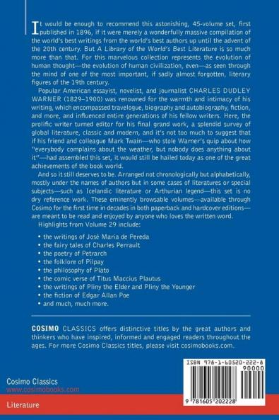 A Library of the World's Best Literature - Ancient and Modern - Vol.XXIX (Forty-Five Volumes); Pereda-Poe: 29