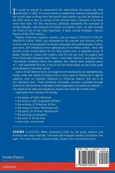 A Library of the World's Best Literature - Ancient and Modern - Vol.XXXIX (Forty-Five Volumes); Wharton-Zorilla
