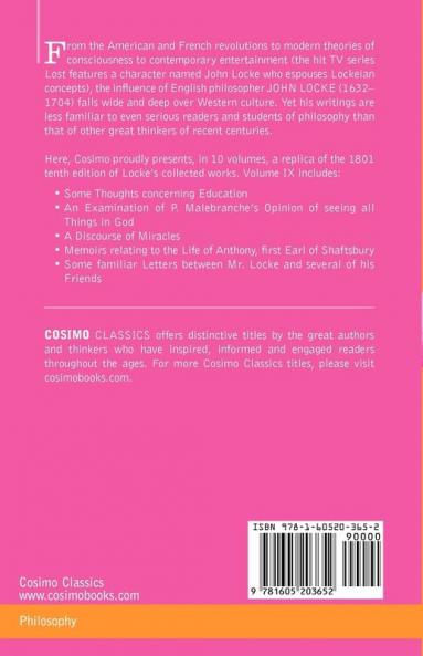 The Works of John Locke in Ten Volumes - Vol. IX