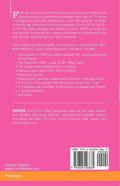 The Works of John Locke in Ten Volumes - Vol. X