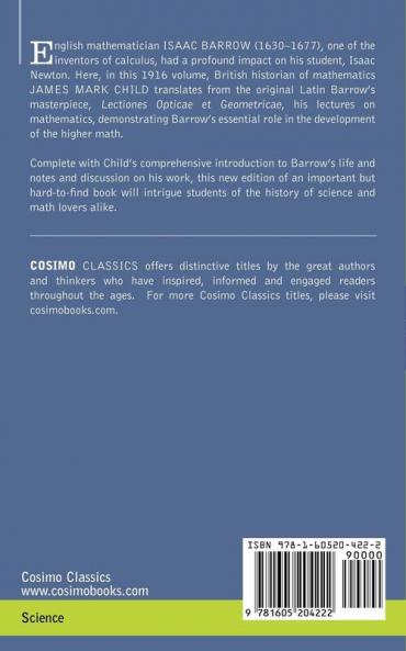 Geometrical Lectures of Isaac Barrow