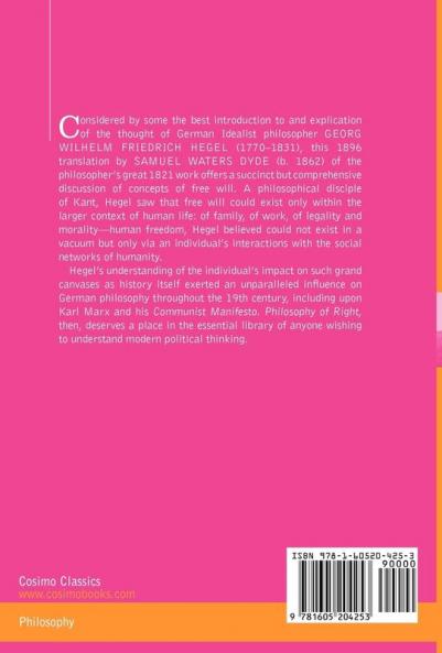 Philosophy of Right (Cosimo Classics Philosophy)