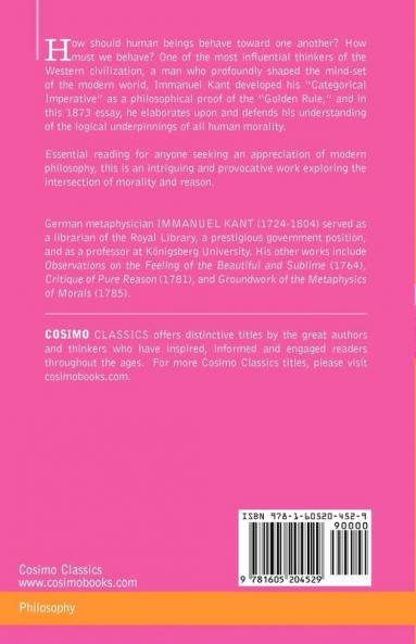 Fundamental Principles of the Metaphysics of Morals