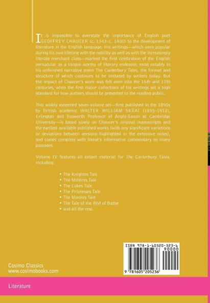Complete Works of Geoffrey Chaucer Vol. IV: The Canterbury Tales (in Seven Volumes)