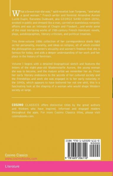 Letters of George Sand Vol. I (in Three Volumes)