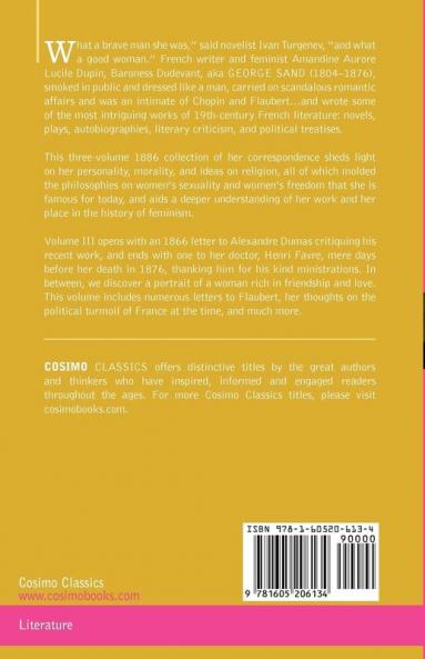 Letters of George Sand Vol. III (in Three Volumes)