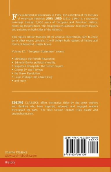 Beacon Lights of History Vol. IX: European Statesmen (in 15 Volumes): 9