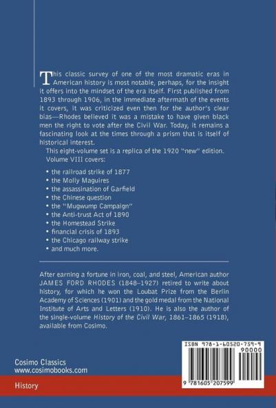 History of the United States: From the Compromise of 1850 to the Mckinley-bryan Campaign of 1896 (8)