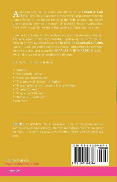 The Complete Works of Edgar Allan Poe Vol. VII (in Ten Volumes): Criticisms