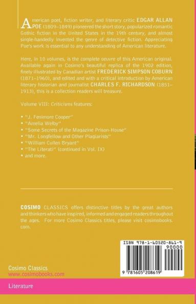 The Complete Works of Edgar Allan Poe Vol. VIII (in Ten Volumes): Criticisms