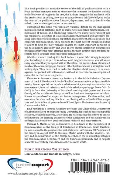 An Overview of the Public Relations Function