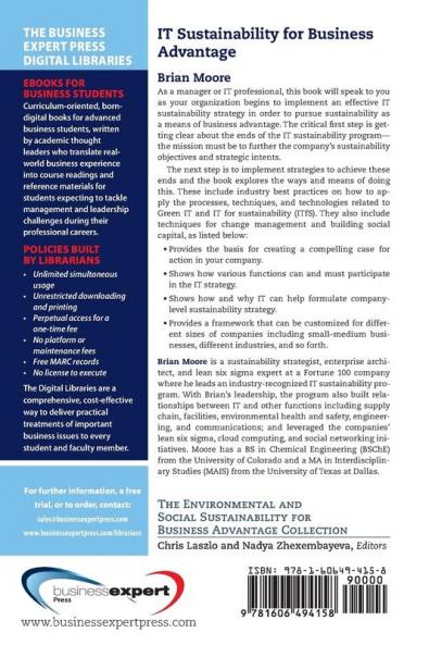 IT Sustainability for Business Advantage