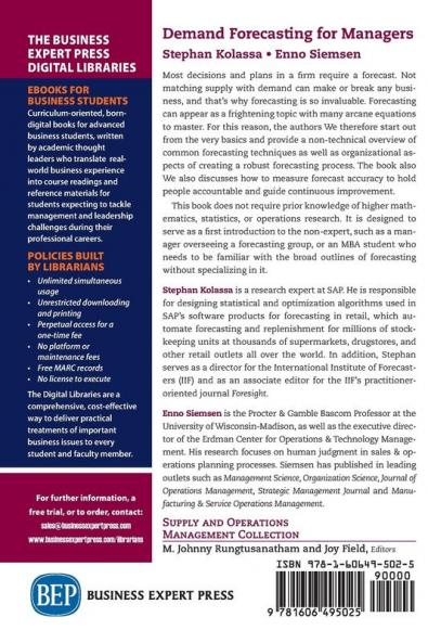 Demand Forecasting for Managers