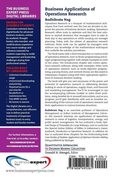 Business Applications of Operations Research