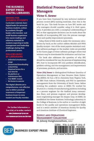 Statistical Process Control for Managers