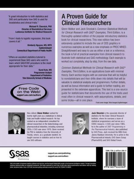 Common Statistical Methods for Clinical Research with SAS Examples Third Edition