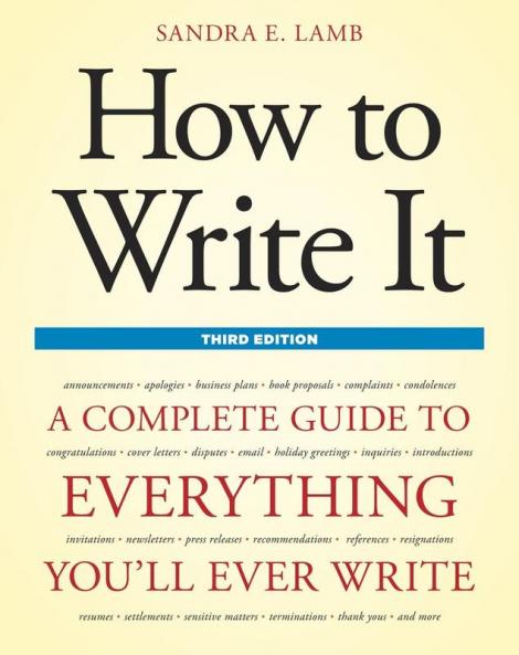 How to Write It Third Edition