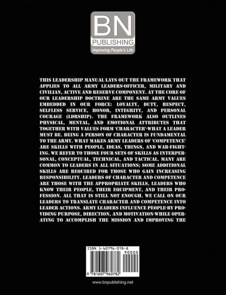 The U.S. Army Leadership Field Manual FM 22-100