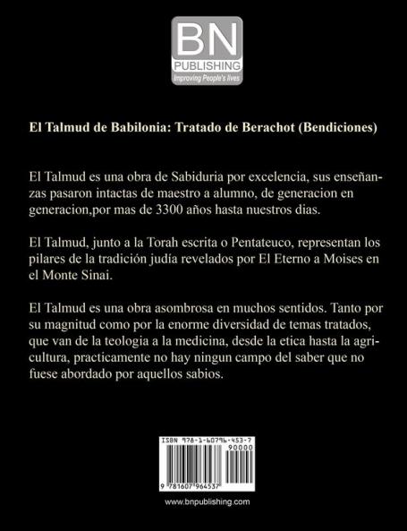 El Talmud de Babilonia: Tratado de Berajot (Bendiciones)