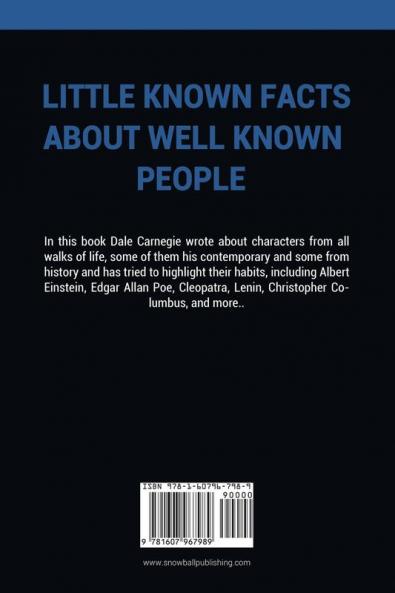 Little Known Facts About Well Known People