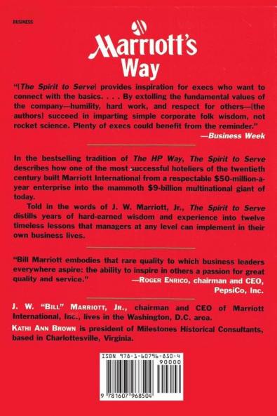 The Spirit to Serve Marriott's Way