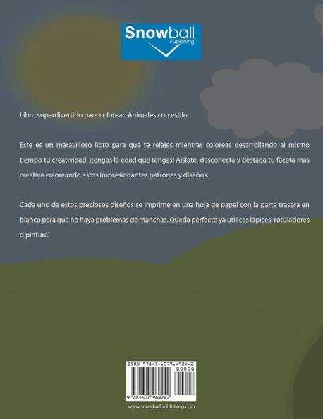 Libros Para Colorear: Animales con estilo Paginas Para Colorear y reducir el estres