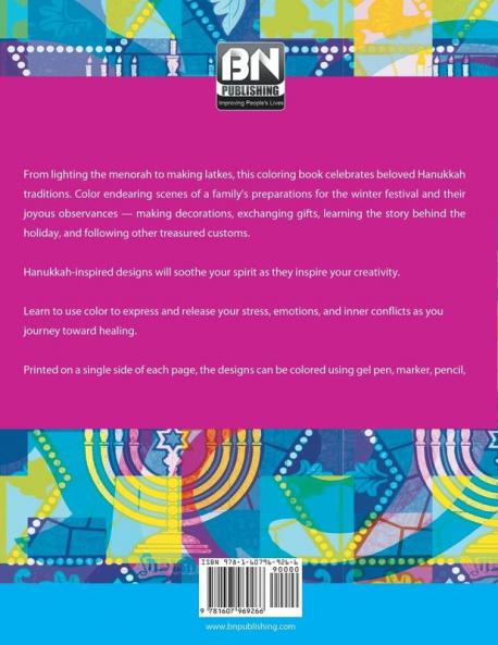Hanukkah Coloring & Activity Book: Colorful Chanukah A Fun Relaxing and Stress-Relieving Coloring Book for Adults and Kids