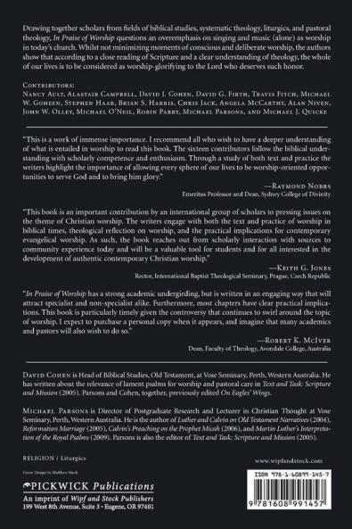 In Praise of Worship: An Exploration of Text and Practice
